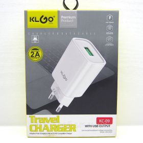 Акумулятори Аккумуляторы ^/--/^ Зарядное устройство 10 /--/ W KLGO KC-09, 5 /--/ V/2 /--/ A, USB-A White сетевой ^_^^^ Зарядний пристрій 10 /--/ W KLGO KC-09, 5 /--/ V/2 /--/ A, USB-A White мережевий - фото фото фото