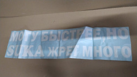 Інше Другое ^/--/^ 41140  Наклейка на авто Могу быстрее но SUKA жрет много ^_^^^ 41140 Наклейка на авто Можу швидше, але SUKA чекає багато - фото фото фото