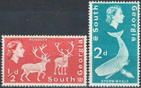 Фауна Фауна ^/--/^ Южная Георгия-1963 брит. колонии, Елизавета II, фауна Антарктики, северные олени и кашалот ** ^_^^^ Південна Георгія-1963 брит. колонії, Єлизавета II, фауна Антарктики, північні олені і кашалот ** - фото фото фото