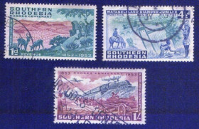 Зімбабве Зимбабве ^/--/^ Южная Родезия  (1953) Британская колония. 100 лет со дня рождения Сесила Родса ^_^^^ Південна Родезія (1953) Британська колонія. 100 років від дня народження Сесіла Родса - фото фото фото