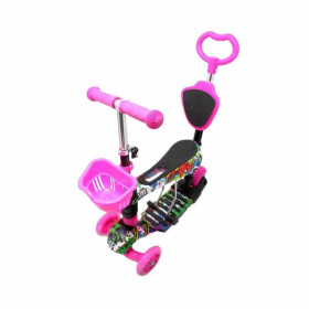 Самокати Самокаты ^/--/^ Самокат детский Scooter &amp;quot;Букашка&amp;quot; 5 в 1 родительская ручка и сиденье Girl Draft (2 /--/ T /--/ 1005) ^_^^^ Самокат дитячий Scooter &amp;quot;Букашка &amp;quot; 5 в 1 батьківська ручка і сидіння Girl Draft (2 /--/ T /--/ 1005) - фото фото фото