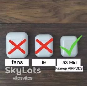 Динаміки, мікрофони Динамики, микрофоны ^/--/^ Наушники  iFans TWS i /--/ 9 /--/ S White mini размер AirPods 5,0 Bluetooth ^_^^^ Навушники iFans TWS i /--/ 9 /--/ S White mini розмір AirPods 5,0 Bluetooth - фото фото фото