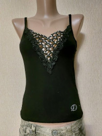 Майки Майки ^/--/^ Женская трикотажная майка в стразах Dolce&amp;Gabanna ^_^^^ Жіноча трикотажна майка в стразах Dolce&amp;Gabanna - фото фото фото