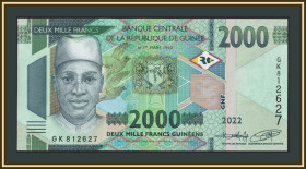 Інші країни Другие страны ^/--/^ Гвинея 2000 франков 2022 P-48  (48 /--/ Ab) UNC ^_^^^ 2000 франків 2022 P-48 (48 /--/ Ab) UNC - фото фото фото