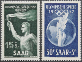 Інше Другое ^/--/^ Германия Саар Спорт Олимпийские Игры Хельсинки 1952 ^_^^^ Німеччина Саар Спорт Олімпійські Ігри Гельсінкі 1952 - фото фото фото