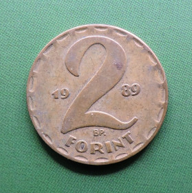 Угорщина Венгрия ^/--/^ Венгрия Угорщина 2 форинта 1989 ^_^^^ Угорщина 2 форинта 1989 - фото фото фото