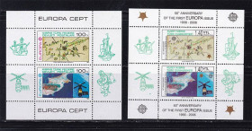 Освоєння космосу Освоение космоса ^/--/^ Космос  . Турция  Кипр 1983 2006 г MNH - 2 /--/ а блока ^_^^^ Кіпр 1983 2006 MNH - 2 /--/ а блоку - фото фото фото