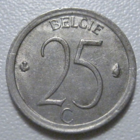 Бельгія Бельгия ^/--/^ Бельгія 25 сантимів 1966 року Belgie 42301 ^_^^^ Бельгия 25 сантимов 1966 года Belgie 42301 - фото фото фото