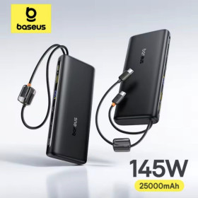 Зовнішні акумулятори (Power Bank) Внешние аккумуляторы (Power Bank) ^/--/^ Power Bank Baseus 25000 мАч 145 Вт для быстрой зарядки ноутбука телефона ^_^^^ Power Bank Baseus 25000 мАг 145 Вт для швидкої зарядки ноутбука телефону - фото фото фото
