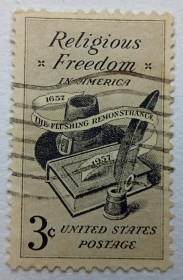 Північна Америка Северная Америка ^/--/^ США 1957 Религия, свобода, гашеная (I) ^_^^^ США 1957 Релігія, свобода, гашена (I) - фото фото фото