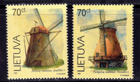 Балтійські країни Балтийские страны ^/--/^ Литва  1999 г  MNH -  мельницы ^_^^^ Литва 1999 MNH - млини - фото фото фото