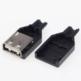 Розетки, вимикачі Розетки, выключатели ^/--/^ Разъём Usb 2.0 разборной мама, пайка на кабель ^_^^^ Роз'єм Usb 2.0 розбірної мама, пайка на кабель - фото фото фото