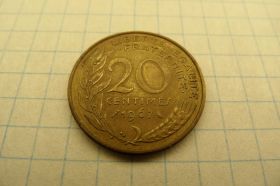 Франція Франция ^/--/^ Франция 20 сантимов, 1967 г. ^_^^^ Франція 20 сантимів, 1967 - фото фото фото