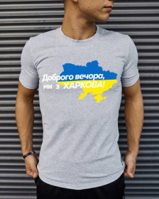 Шорти Шорты ^/--/^ Футболка серая с принтом &amp;quot;Доброго вечера мы с Харькова&amp;quot; ^_^^^ Футболка сіра з принтом &amp;quot; Доброго вечора ми з Харкова &amp;quot; - фото фото фото