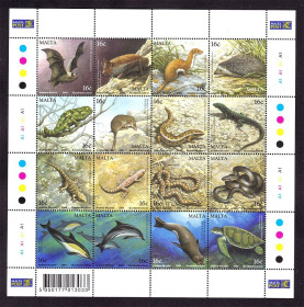 Фауна Фауна ^/--/^ Фауна .  Мальта  2004 г   MNH - к/б - ^_^^^ Мальта 2004 MNH - к/б - - фото фото фото
