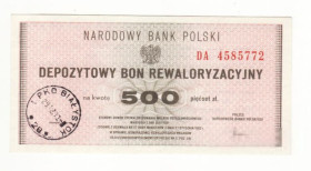 Польща Польша ^/--/^ Польша 500 злотых 1982 депозитная бона Нечастая ^_^^^ Польща 500 злотих 1982 депозитна бона Нечаста - фото фото фото