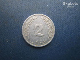 Туніс Тунис ^/--/^ Монета 2 мілліма Туніс 1960 ^_^^^ Монета 2 миллима Тунис 1960 - фото фото фото
