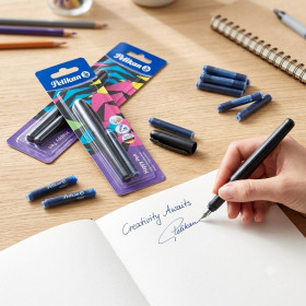 Ручки, стержні Ручки, стержни ^/--/^ Перова ручка Pelikan Happy Pen Black  (Німеччина) M + картридж ^_^^^ Перовая ручка Pelikan Happy Pen Black (Германия) M + картридж - фото фото фото