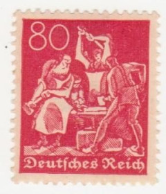 Веймарська республіка Веймарская республика ^/--/^ Германия   ( Рейх) 1922 г. №  184 * ^_^^^ Німеччина (Рейх) 1922 р. No 184* - фото фото фото