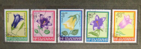 Флора Флора ^/--/^ Болгарія, Квіти, Дзвоники, 1977, серія, гашен. ^_^^^ Болгария, Цветы, Колокольчики, 1977, серия, гашен. - фото фото фото