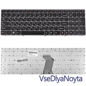 Клавіатури Клавиатуры ^/--/^ Клавиатура для ноутбука LENOVO (Y /--/ 570) rus, black, purple frame ^_^^^ Клавіатура для ноутбука LENOVO (Y /--/ 570) rus, black, purple frame - фото фото фото