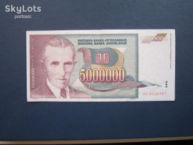 Югославія Югославия ^/--/^ Банкнота 5000000 5 миллионов динаров Югославия 1993 состояние ^_^^^ 5 мільйонів динарів Югославія 1993 стан - фото фото фото
