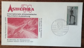 Європа Европа ^/--/^ ФРГ 50 лет идее космической станции профессора Оберта 1974 ^_^^^ ФРН 50 років ідеї космічної станції професора Оберта 1974 - фото фото фото