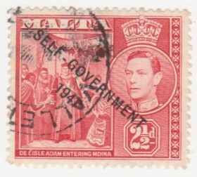 Мальта Мальта ^/--/^ Мальта  1953 г..№ 228 гашеная ^_^^^ Мальта 1953 р. No 228 гашена - фото фото фото