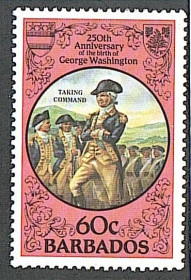 Історія та особистості История и личности ^/--/^ Барбадос  (1982) 250-летие со дня рождения Джорджа Вашингтона ^_^^^ 1982 — Барбадос 250-річчя від дня народження Джорджа Вашингтона - фото фото фото