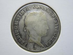 Австро-Угорщина Австро-Венгрия ^/--/^ монета 20 крейцеров Австро-Венгрия 1848 В Кремница для Венгрии серебро ^_^^^ монета 20 крейцерів Австро-Угорщина 1848 У Кремниця для Угорщини срібло - фото фото фото