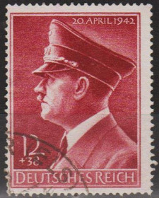 Третій Рейх (-) Третий Рейх (-) ^/--/^ 1942 - Рейх - 53 роки Гітлеру Mi.813 _8,0 € ^_^^^ 1942 - Рейх - 53 года Гитлеру Mi.813 _8,0 € - фото фото фото