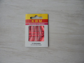 Спиці, гачки, голки, ножиці Спицы, крючки, иголки, ножницы ^/--/^ Набір голок з великим вушком KWM 10 /--/ шт ^_^^^ Набор игл с большим ушком KWM 10 /--/ шт - фото фото фото