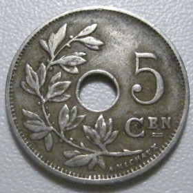 Бельгія Бельгия ^/--/^ Бельгія 5 сантимів 1925 року KONINKRIJK BELGIE 42179 ^_^^^ Бельгия 5 сантимов 1925 года KONINKRIJK BELGIE 42179 - фото фото фото