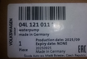 Водяні насоси Водяные насосы ^/--/^ volkswagen group Помпа 04 /--/ l 121 011 /--/ n water pump VAG Водяной насос ^_^^^ volkswagen group Помпа 04 /--/ l 121 011 /--/ n water pump VAG Водяний насос - фото фото фото