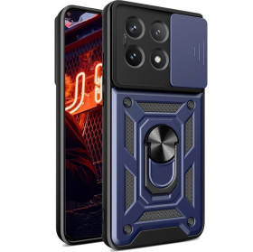Чохли, бампера Чехлы, бампера ^/--/^ Чохол Fiji Camera Defence для Poco X /--/ 6 Pro 5 /--/ G бампер із захистом камери та підставкою Dark Blue ^_^^^ Чехол Fiji Camera Defence для Poco X /--/ 6 Pro 5 /--/ G бампер с защитой камеры и подставкой Dark Blue - фото фото фото