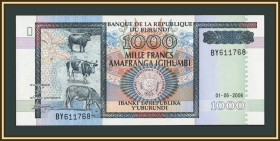 Бурунді Бурунди ^/--/^ Бурунди 1000 франков 2006 P-39  (39 /--/ d) UNC ^_^^^ Бурунді 1000 франків 2006 P-39 (39 /--/ d) UNC - фото фото фото