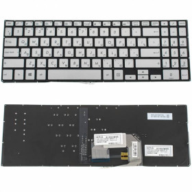 Клавіатури Клавиатуры ^/--/^ Клавиатура для ноутбука ASUS (UX /--/ 561 series) rus, silver, без фрейма, подсветка клавиш ^_^^^ Клавіатура для ноутбука ASUS (UX /--/ 561 series) rus, silver, без фрейму, підсвічування клавіш - фото фото фото