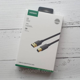 Інше Другое ^/--/^ Кабель для принтера Ugreen US /--/ 135 / 10350 AM to BM Print Cable (USB-A to USB-B) 1.5 /--/ m Чорний ^_^^^ Кабель для принтера Ugreen US /--/ 135 / 10350 AM to BM Print Cable (USB-A to USB-B) 1.5 /--/ m Черный - фото фото фото
