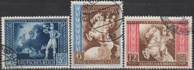Третій Рейх (-) Третий Рейх (-) ^/--/^ 1942 - Рейх - Поштовий конгрес Mi.820-22 _7,50 € _гаш ^_^^^ 1942 — Рейх — Поштовий конгрес Mi.820-22 _7,50 € _гаш - фото фото фото
