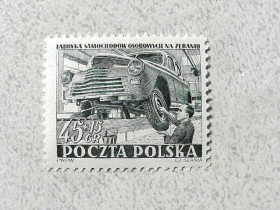 Польща Польша ^/--/^ Поштова марка Польща &amp;quot; Транспорт Автомобіль &amp;quot; 1956 рік ** ^_^^^ Почтовая марка Польша &amp;quot; Транспорт Автомобиль &amp;quot; 1956 год ** - фото фото фото