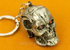 Комплектуючі Комплектующие ^/--/^ Брелок, на ключі, Термінатор, Terminator, голова, металева ^_^^^ Брелок, на ключе, Терминатор, Terminator, голова, металлическая - фото фото фото