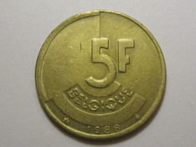 Бельгія Бельгия ^/--/^ Бельгия 5 франков 1988 года BELGIQUE 3 /--/ П /--/ 738 ^_^^^ Бельгія 5 франків 1988 року BELGIQUE 3 /--/ П /--/ 738 - фото фото фото