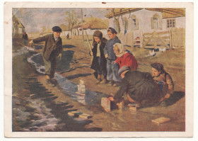 СРСР СССР ^/--/^ Юні будівельники 1955 Гуревич, Юхно Р /--/ 12 ^_^^^ Юные строители 1955 Гуревич, Юхно Р /--/ 12 - фото фото фото