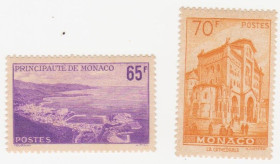 Малі Держави Європи Малые Государства Европы ^/--/^ Монако 1957  г. № 593‑594 ** серия ^_^^^ Монако 1957 р. No 593‐594 ** серія - фото фото фото