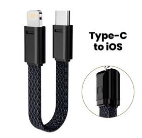 Зарядні пристрої Зарядные устройства ^/--/^ Кабель-брелок Type-C to Lightning (22 /--/ W, 12 см) кабель для айфона - фото фото фото