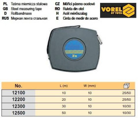 Рулетки, метри Рулетки, метры ^/--/^ Рулетка сталь l /--/ 20 м w /--/ 10 мм VOREL-12200 ^_^^^ Польща сталь l /--/ 20 м w /--/ 10 мм VOREL-12200 - фото фото фото