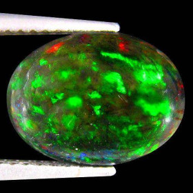 Опал Опал ^/--/^ Эфиопский черный опал  3.44 Cts  12.51 X 9.32 mm ^_^^^ Ефіопський чорний опал 3.44 Cts 12.51 X 9.32 mm - фото фото фото