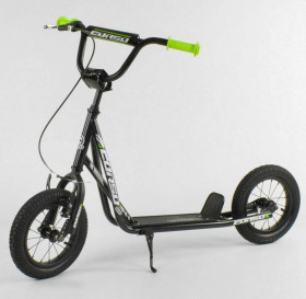 Самокати Самокаты ^/--/^ Самокат двухколесный Corso MX 300 /--/ мм Черный - надувные колеса ^_^^^ Самокат двоколісний Corso MX 300 мм Чорний - надувні колеса - фото фото фото