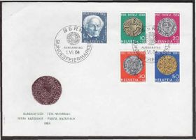 Європа Европа ^/--/^ Швейцария 1964 СТАРИННЫЕ МОНЕТЫ ДЕНЬГИ ЧЕКАНКА АРХЕОЛОГИЯ НАХОДКИ КПД Mi.795-799 EUR 5.00 ^_^^^ Швейцарія 1964 Старі монети Гроші Чаканка Археологія знахідки ККД Mi.795-799 EUR 5.00 - фото фото фото