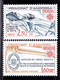 Малі Держави Європи Малые Государства Европы ^/--/^ Андорра  SP  1982 г  MNH - EUROPA СЕРТ - ^_^^^ Андорра SP 1982 MNH - EUROPA СЕРТ - фото фото фото
